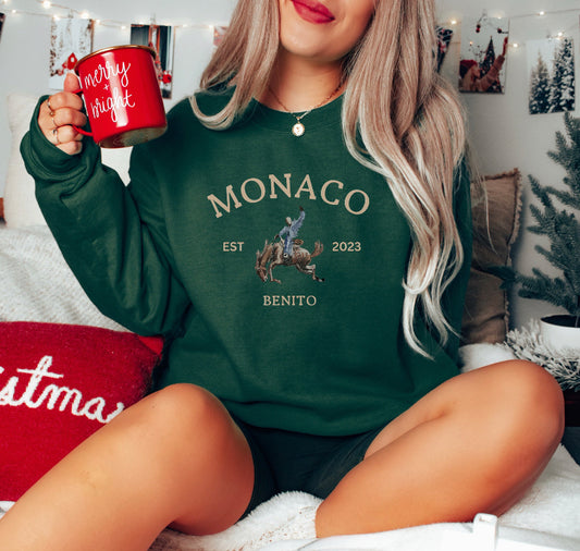 Bad Bunny ~ MONACO ~ Nadie Sabe Lo Que Va Pasar Mañana Crew Neck / Sweatshirt