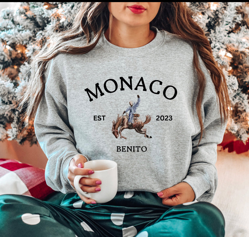 Bad Bunny ~ MONACO ~ Nadie Sabe Lo Que Va Pasar Mañana Crew Neck / Sweatshirt