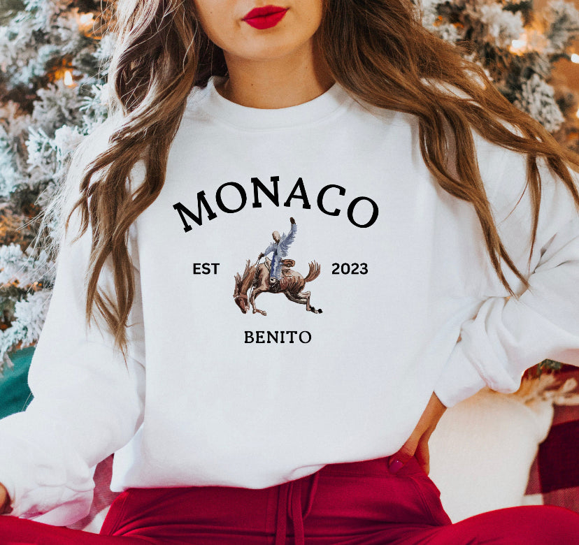 Bad Bunny ~ MONACO ~ Nadie Sabe Lo Que Va Pasar Mañana Crew Neck / Sweatshirt