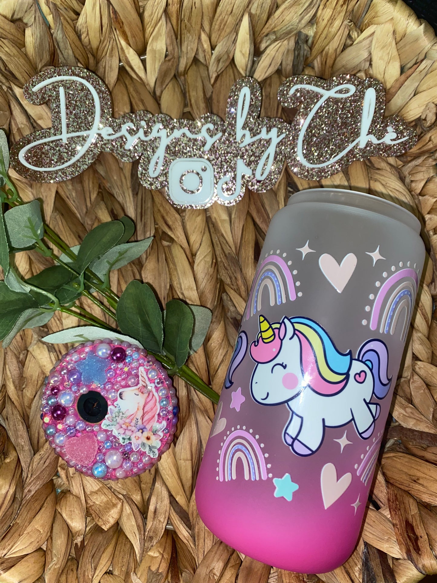 Glass Can - 16oz - Unicorn