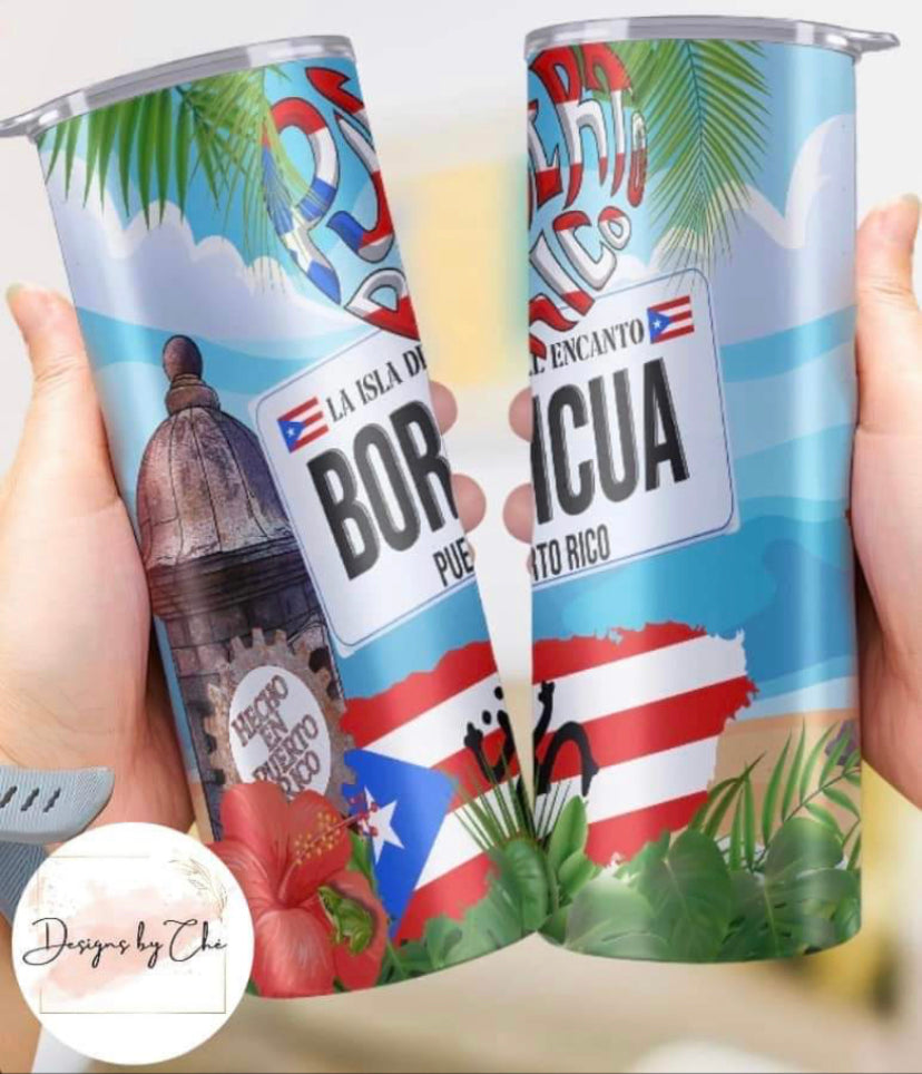 Puerto Rico Boricua Tumbler 22oz