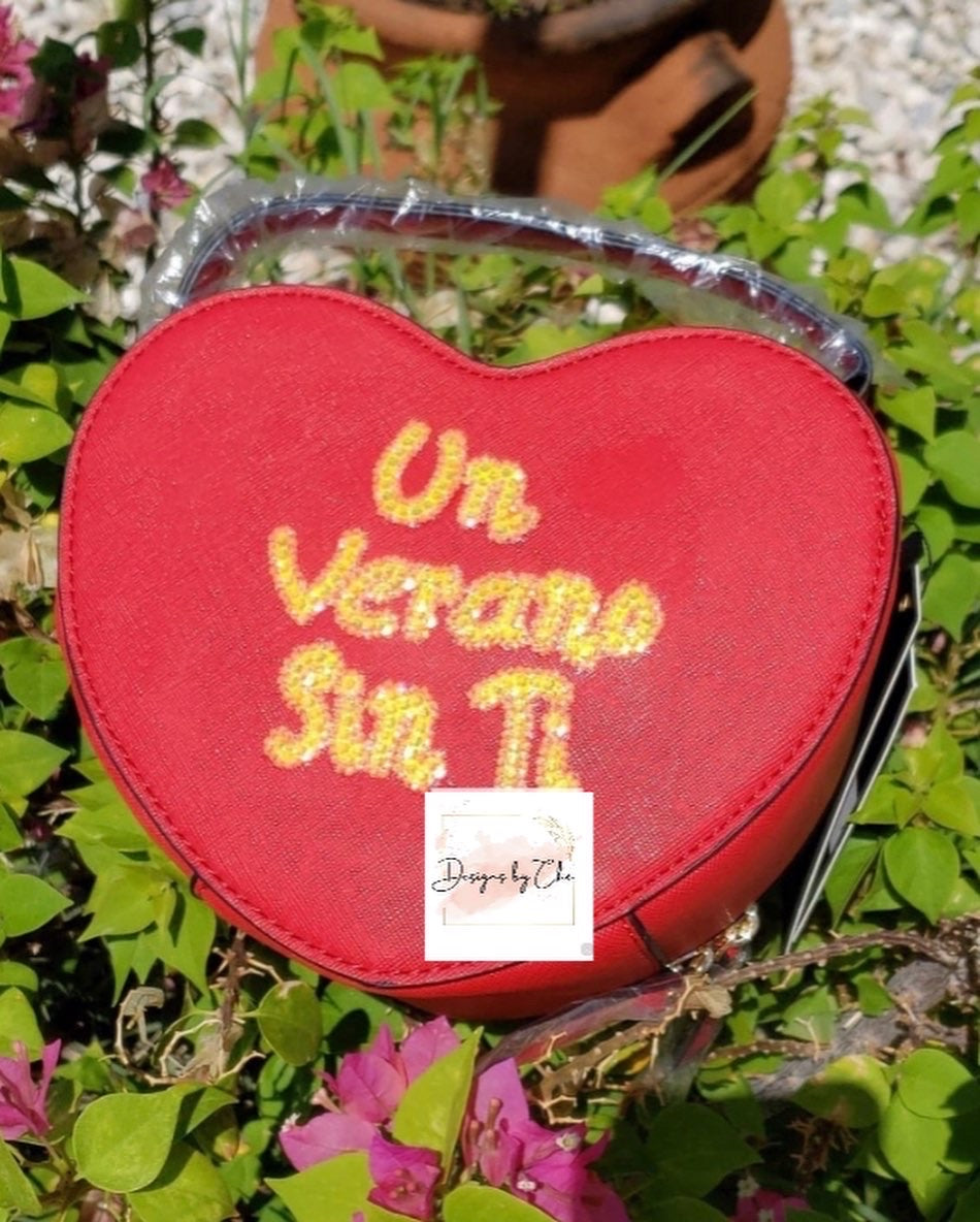 "Un Verano Sin Ti" Themed Heart Purse