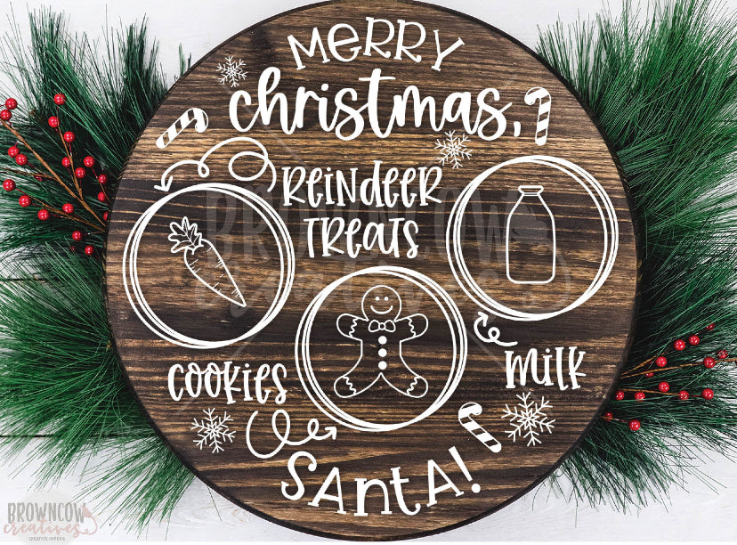 Dear Santa Trays l Custom Santa Cookie Plate | Christmas Eve Cookie Tray | Santa Cookie and Milk Platter | Wooden Farmhouse Cookie | Dear Santa Sign