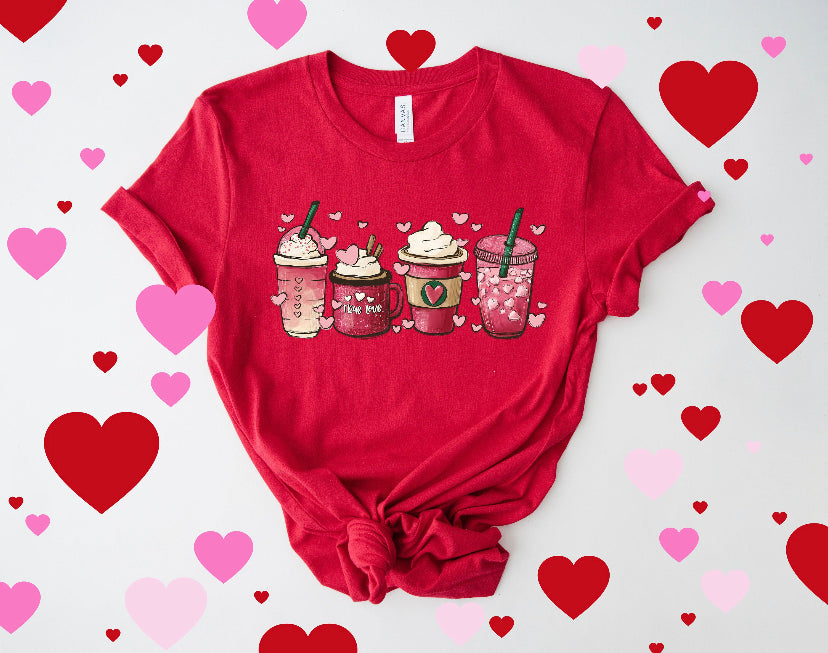 Valentine's I Love Coffee Crew Neck