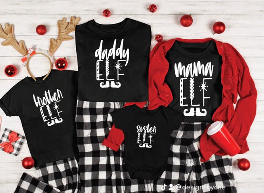 Elf Squad T shirts, Matching Family Christmas Shirts Sweatshirts, Custom Family Shirts,Family Photoshoot Shirts,Personalized Christmas Gifts